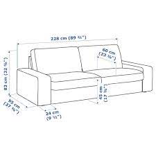 Standard sofa height in inches. Kivik Three Seat Sofa Orrsta Light Grey Ikea