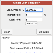 Use this calculator to look at a variety of possible loans. Simple Loan Calculator