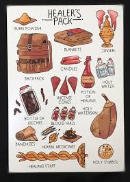 D D Healer S Pack A4 Print Dnd Gift Class Fantasy Items Cleric Medic Doctor Dungeons And Dragons Inventory In 2021 Dungeons And Dragons Characters Dungeons And Dragons Homebrew D D Dungeons And Dragons