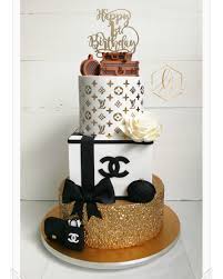 Classy Rose Gold Birthday Cake Ideas Classy Designer Themed Cake For A 1st Birthday 19th Birthday Cakes Tiered Cakes Birthday Sweet 16 Birthday Cake