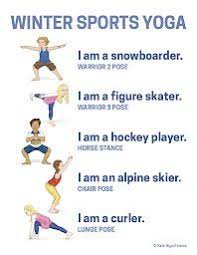 Winter Olympics Yoga Printable Poster Kids Yoga Stories Yoga Resources For Kids Yoga For Kids Sports Activities For Kids Winter Sports Preschool