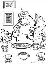 Masha Y El Oso Colorear