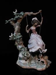 Lladro Victorian Girl On A Swing Figurine 1297 Lladro Lladro Figurines Figurines