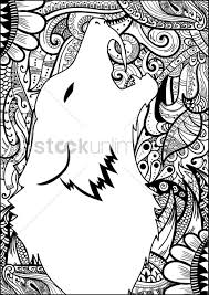Free shipping on orders over $25 shipped by amazon. Decorative Design With Wolf Silhouette Vector Graphic Wolf Silhouette Dog Coloring Book Coloring Pages