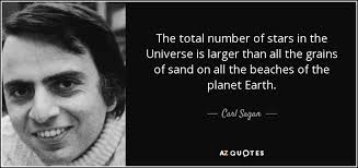 It may be a metaphor, but this quote sounds like it could be the slogan for club med. Carl Sagan Quote The Total Number Of Stars In The Universe Is Larger