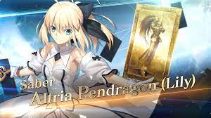 Fate/Grand Order - Altria Pendragon (Lily) Servant Introduction - YouTube