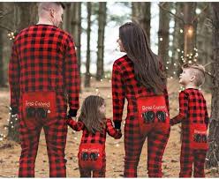 Black And White Buffalo Plaid Christmas Pajamas Funny Matching Family Christmas Pajamas Buffalo Plaid Bear Cheeks Onesies For Matching Family Christmas Pajamas Family Christmas Pajamas Christmas Pajama Set
