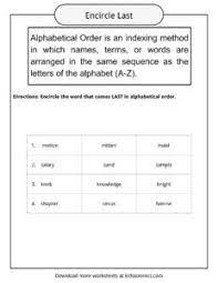 The a to z option puts the names in ascending order, while the z to a option puts them in descending order. Alphabetical Order Worksheets Examples Definition Kidskonnect