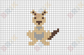 Kangaroo Pixel Art Pixel Art Lego Art Cross Stitch Animals