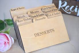Recipe Cards Wooden Recipe Cards Recipe Card Dividers Etsy Recipe Box Dividers Recipe Box Wooden Recipe Card Boxes