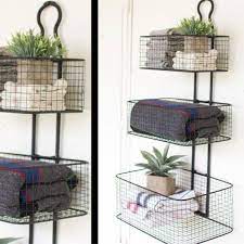 Organize your kitchen, bath, or laundry room with these farmhouse chic chicken wire design tiered hanging baskets. Hanging Wire Basket Wire Storage Basket 3 Tier Wall Baskets Hanging Wire Basket Wire Basket Storage Baskets On Wall