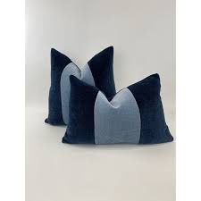 Also set sale alerts and shop exclusive offers only on shopstyle. Navy And Blue Color Block Velvet Throw Pillow Chairish