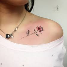 Rose Tattoo On Collar Bone Collar Tattoo Pink Rose Tattoos Collar Bone Tattoo