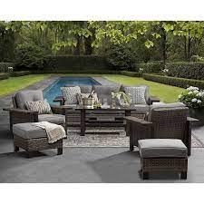 Member S Mark Agio Manchester 6 Piece Patio Deep Seating Set With Sunbrella Fabric Sam S Club Patio Outdoor Seating Set Outdoor Patio Decor