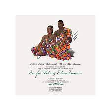 Akou Digital File Traditional Wedding Invitation Wedding Stationery African Wedding Invitation Custom Design West Africa Traditional Wedding Invitations Traditional Wedding Wedding Party Invites