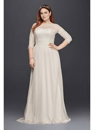 Get great selections of discount plus size wedding dresses for women. Plus Size Wedding Dress With Lace Sleeves David S Bridal
