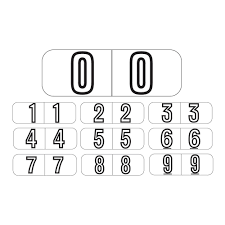 Keep files organized at a glance with numeric labels that feature a wraparound solid color bar and a colored number printed on a white background. Barkley Fnbwm Match Bynm Series Numeric Laminated Labels Black On White