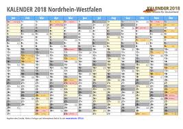 Kalender 2021 mit kalenderwochen + feiertagen: Kalender 2018 Nrw Zum Ausdrucken Kalender 2018