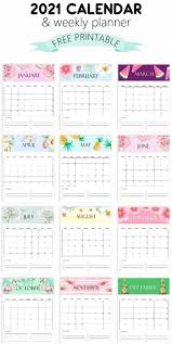 Please select your options to create a calendar. Free Calendar 2021 Printable 12 Cute Monthly Designs To Love Calendar Printables Printable Calendar Design Print Calendar