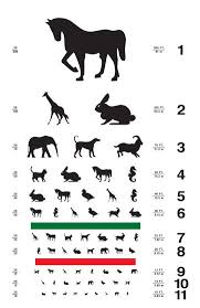 Eye Chart With Animal Silhouettes Eye Chart Animal Silhouette Charts For Kids