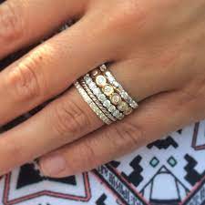 Who Doesn T Love A Band Stack The Key To A Great Ring Stack Is To Mix Your M Stacking Wedding Rings Mixed Metals Stackable Wedding Bands Stacked Wedding Rings