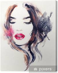 Maybe you would like to learn more about one of these? Abstract Woman Face Fashion Illustration Watercolor Painting Canvas Print Pixers We Live To Change