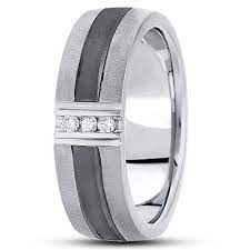 Men S Diamond Wedding Band With Black Rhodium In The Middle Keeping It Classy Diamond Wedding Bands Mens Rings Wedding Diamond Mens Diamond Wedding Bands