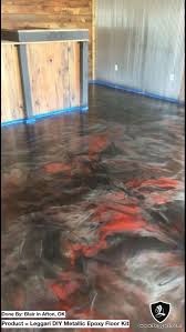Epoxy Floor Kit Blair Used A Leggari Floor Kit It Looks So Good We Love This Color Combo Nice Work Blair E Epoxy Floor Metallic Epoxy Floor Flooring