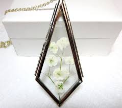 White Flower Necklace Real Babys Breath Necklace Flowers Vial Necklace Natural Dried Flower Jewelry Dried Flower Jewelry Flower Jewellery Terrarium Necklace