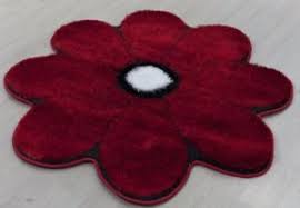 Deco Collection Daisy Red 120x120 Cm Bukle Halilar