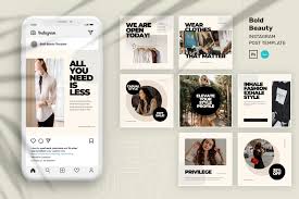 Browse over thousands of templates that are compatible with after effects, premiere pro, photoshop, sony vegas, cinema 4d, blender, final cut pro, filmora, panzoid, avee player, kinemaster, no software Bold Beauty Instagram Post Canva In Social Media Templates On Yellow Images Creative Store