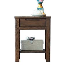 Pure Solid Wood Bedside Table White Oak Drawer Light Table Cabinet Bedroom Environmental Lockers C Solid Wood Bedside Tables Drawer Lights White Bedside Table