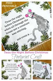 The Night Before Christmas Poem Printable Footprint Mouse Craft Christmas Poems Preschool Christmas Crafts Christmas Crafts