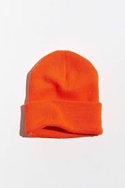 Uo Neon Watchcap Beanie Beanie Watch Cap Orange Beanie