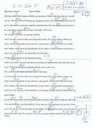 Big Green Tractor Jason Aldean Guitar Chord Chart Capo 4th Guitar Chords And Lyrics Jason Aldean Guitar Chords