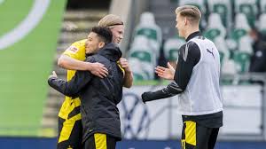 Dem bericht zufolge soll sich haaland ganze sechs stunden mit ein paar kumpels in dem restaurant aufgehalten haben. Bvb Jadon Sancho Spricht Uber Seine Zukunft Und Spornt Erling Haaland An Haben Job Zu Tun Eurosport