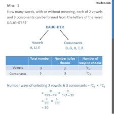 We can perfectly sound the letters of vowels without the aid of another letter. Misc 1 How Many Words Each Of 2 Vowels 3 Consonants Can Be Formed