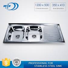 stainless steel double bowls kitchen