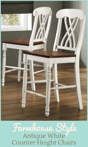 Humblenest Homestead Two Tone Counter Height Chair Antique White Cherry Set Of 2 Hayneedle Counter Height Chairs Farmhouse Chairs Chair