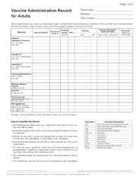33 Printable Immunization Record Forms And Templates