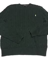 Black And White Polo Sweater Polo Ralph Lauren Crewneck Sweater Men S Xl Deep Green Cable Knit Cotton Pony Men Sweater Crew Neck Sweater Sweaters