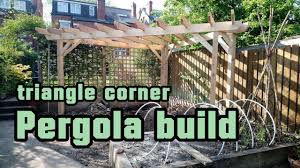 Garden corner arbour seat designs. Pergola Build Triangle Corner Pergola Built With Pressure Treated Softwood Timber Youtube
