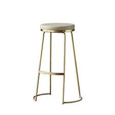 Zha Bar Chair Bar Chair Golden Leisure High Stool Simple Creative Coffee Chair Dining Chair Receptio Bar Stools Metal Bar Stools Grey Upholstered Dining Chairs