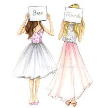 Best Friends Sweetteagals Fashion Illustration Print Drawings Of Friends Fashion Art Illustration
