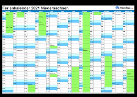 Ferienkalender 2021 und feiertage 2021 für alle deutschen bundesländer als übersicht. Ferien Niedersachsen 2021 2022