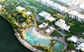 Birds Eye View Of South Bank Brisbane South Bank Plan A Day Out Brisbane Australia