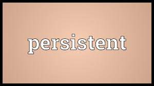 Someone who is persistent continues…. Persistent Meaning Youtube