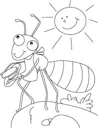 More 100 images of different animals for children's creativity. Ant Coloring Page Insect Coloring Pages Bug Coloring Pages Ant Crafts