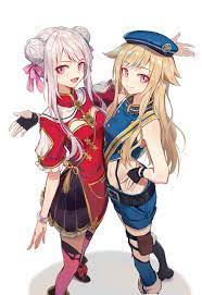 tanaka hime and suzuki hina (himehina channel) drawn by huanxiang_heitu |  Danbooru
