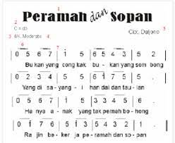 Pada Lagu Peramah Dan Sopan Nada Tertinggi Adalah Brainly Co Id